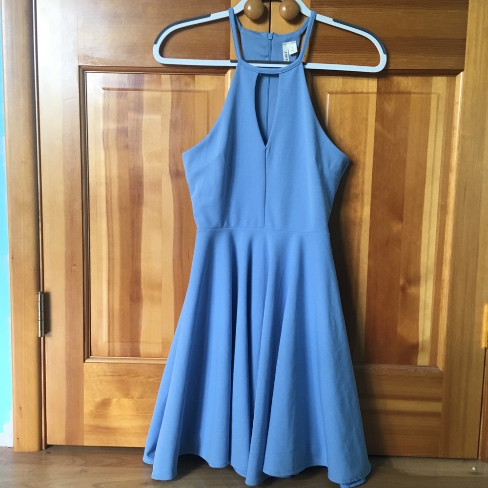 Mi Ami Light Blue Semiformal Dress
